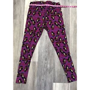 LULAROE DISNEY VILLAINS LEGGINGS SCAR LION KING RED PURPLE-TC-Tall & Curvy